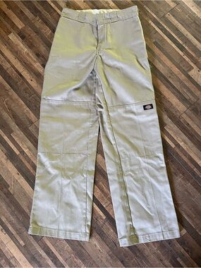 Dickies Women’s Khaki Work Pants - Classic Straight Fit